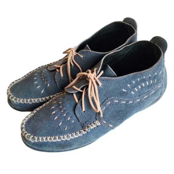 Vintage blue Minnetonka moccasin booties - Women’s 6 - Picture 5 of 5